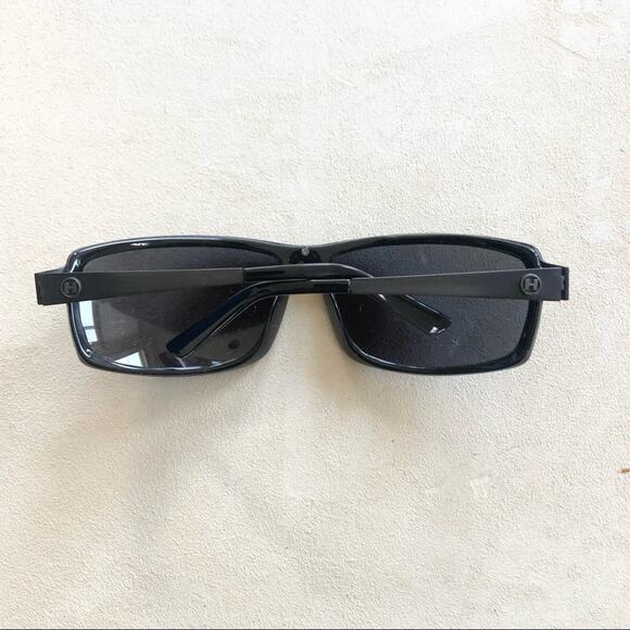 Humphreys Eschenbach Black Long Rectangular Thick Framed Sunglasses Vintage main image 7